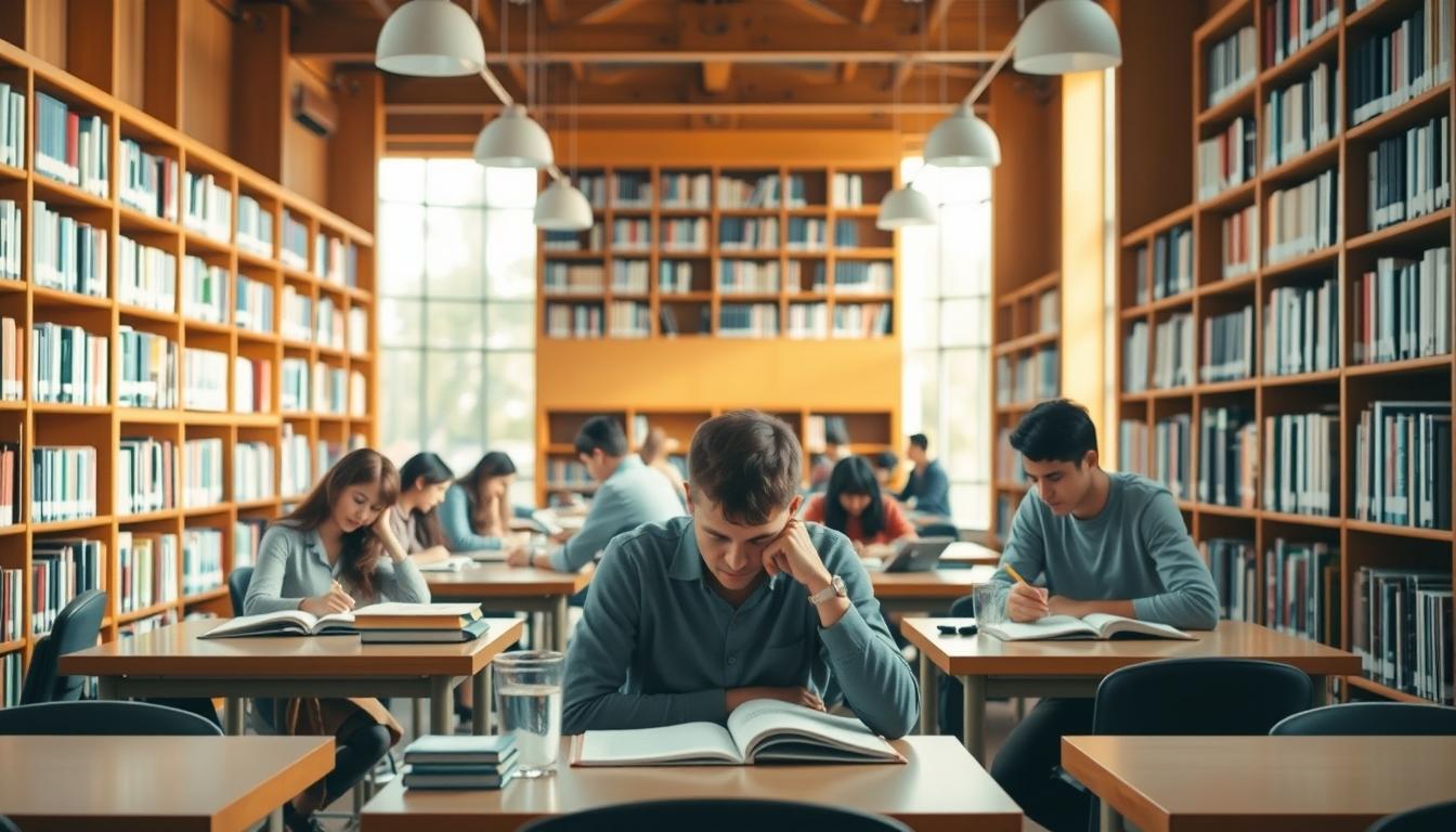 Students working in research laboratory